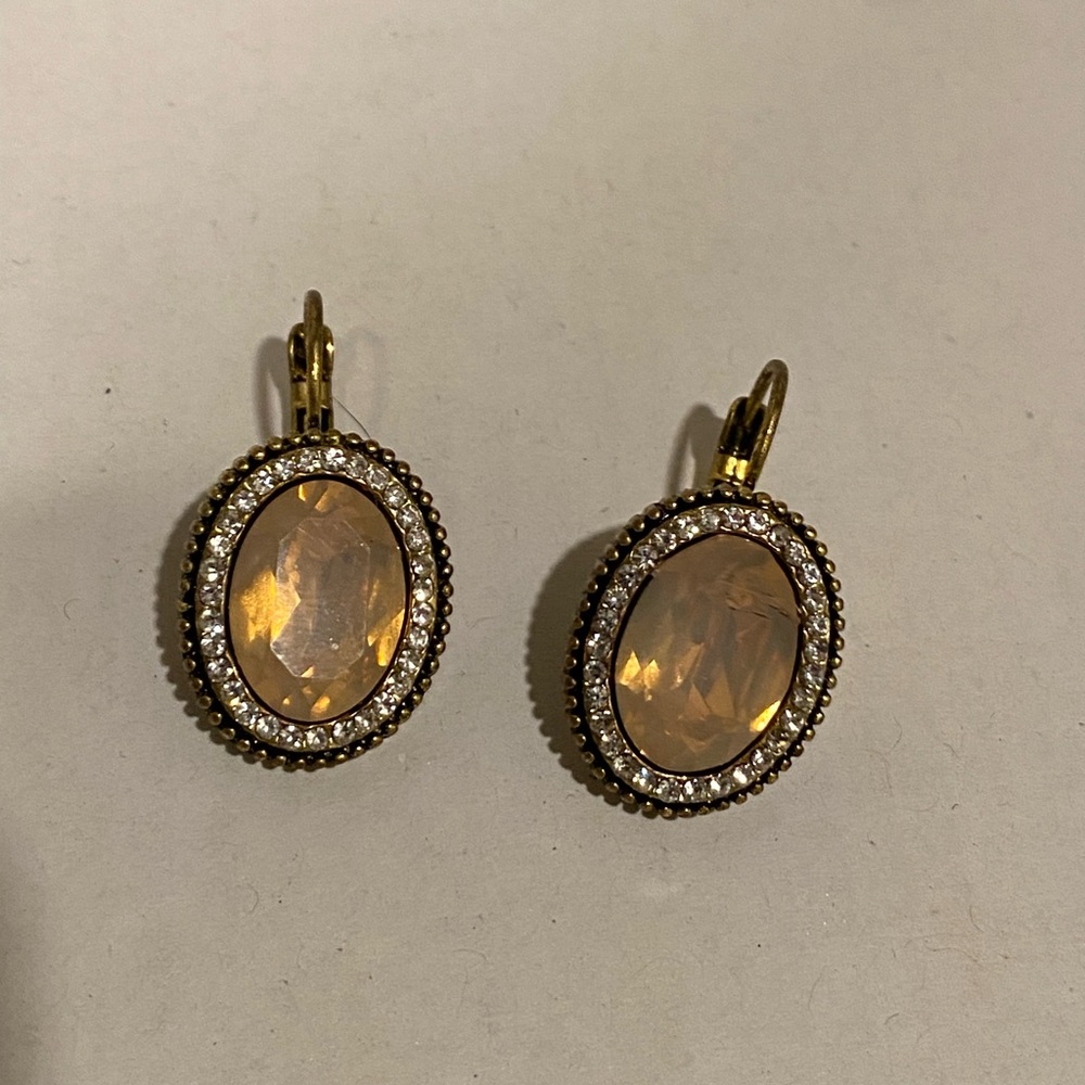 Elegant Gold and Crystal Earrings